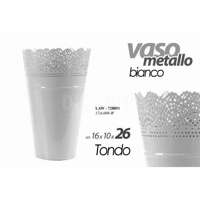 Latta vaso 16x10x26cm bianca 17a-009-w gicos - Principale