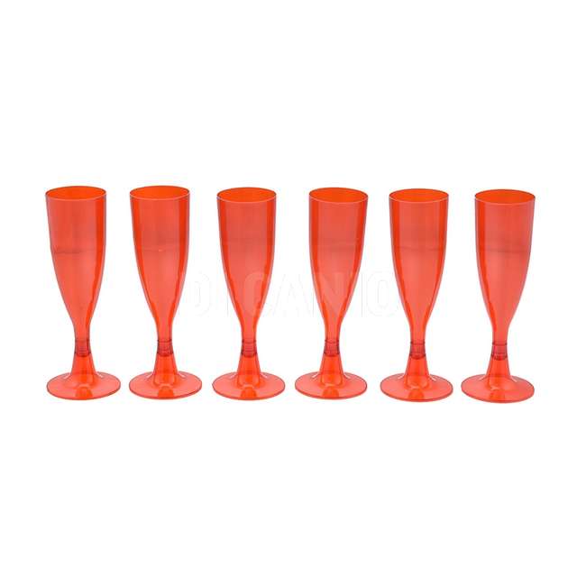 Set 6pz calice cham.150ml h16,3 cm. rosso - Principale