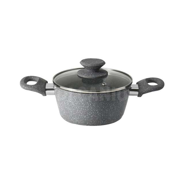 Casseruola astra cm. 20 per induzione con coperchio in vetro - Principale