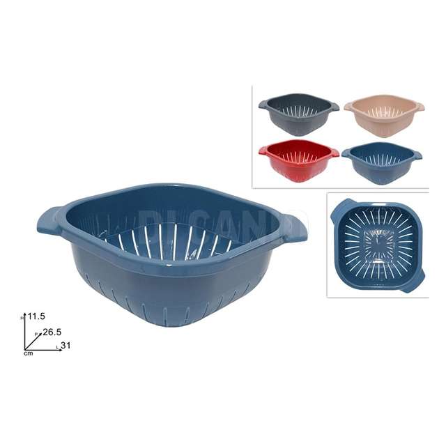 Scolapasta plastica quadrato 4col - Principale