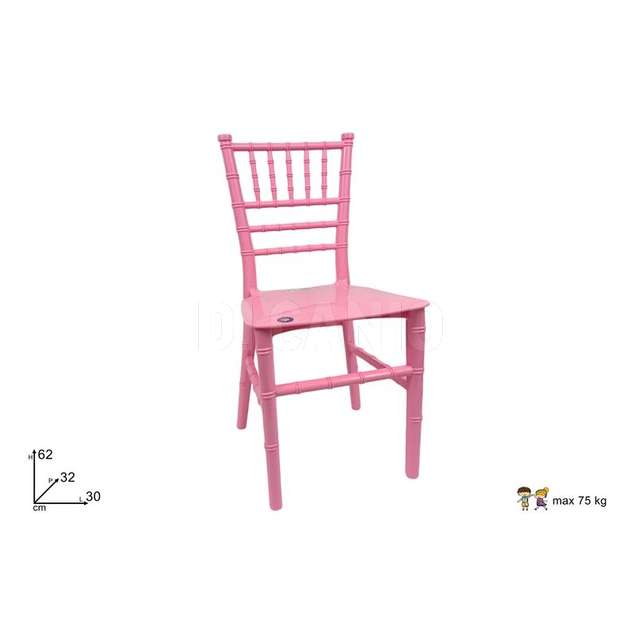 Sedia bimbi plastica rosa - Principale