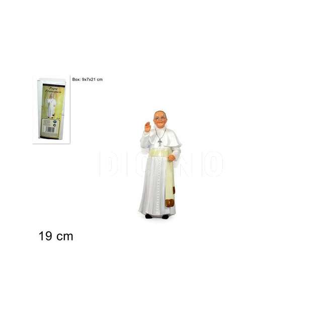 Statua papa francesco 19cm hy70040-1b_gi003156_due esse - Principale