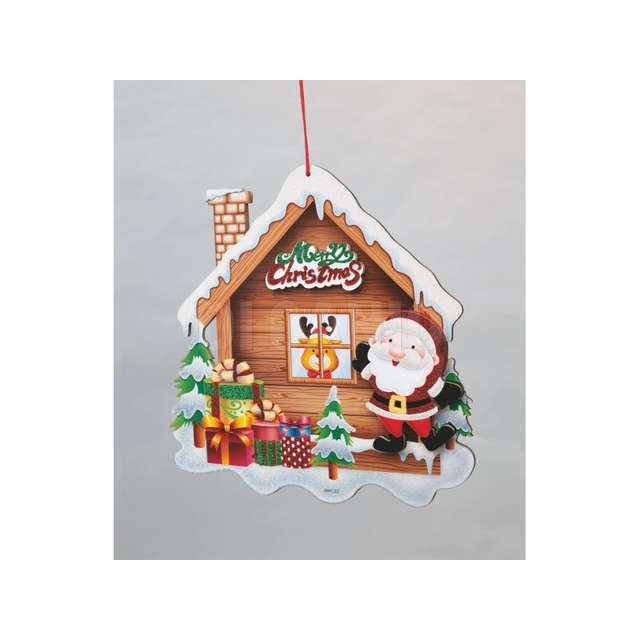Casetta babbo innevata cm.36x38 in bst - Principale