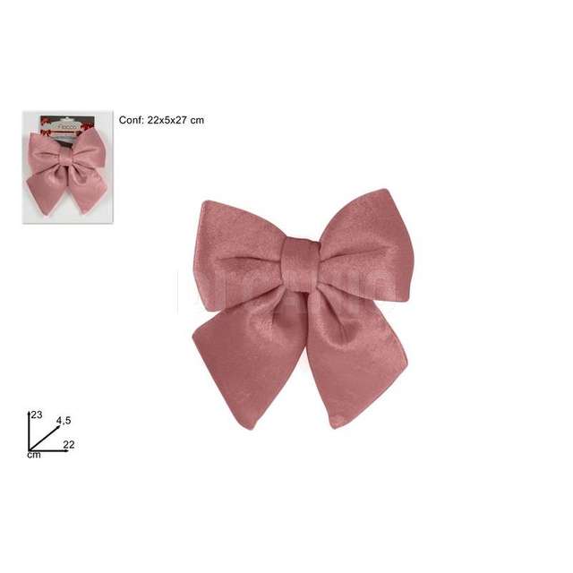 Fiocco velluto 22 cm rosa - Principale