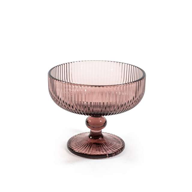Coppa in vetro 290 ml colorato rosa cipria - Principale