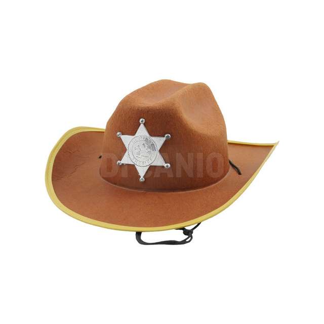 Cappello sceriffo deluxe marrone - Principale