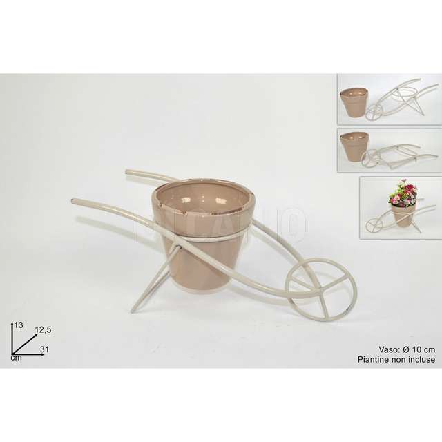 Cariola metallo c_vaso da diam.10cmtj15a610-3 d.e. - Principale