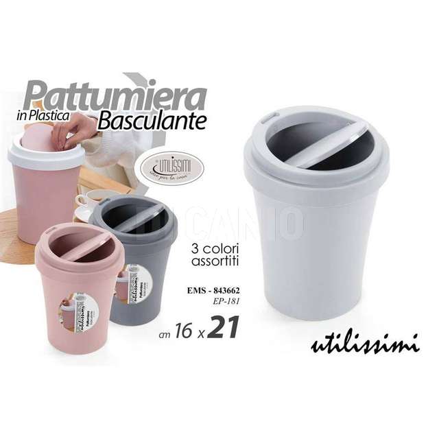 Pattumiera plastica cm.16x21 assortita - Principale