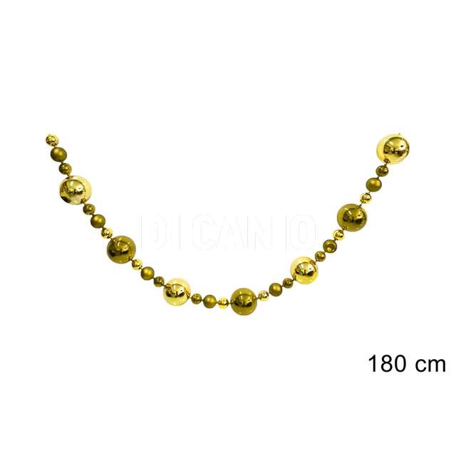 Ghirlanda palline 180 cm. oro - Principale