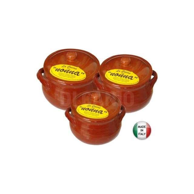 Pentola bombata terracotta cm.20 - Principale