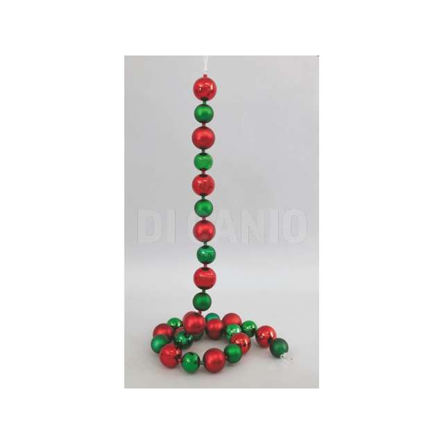 Catena di sfere pvc cm.1,80 verde/rosso - Principale