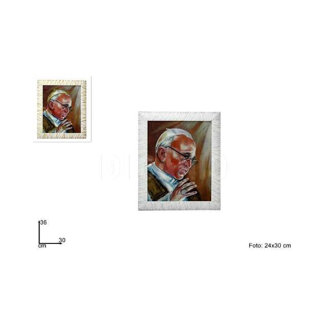 Quadro 24x30cm papa francesco 2col. bianesse. - Principale