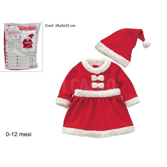 Vestito babbo natale bimba 0/12 mesi - Principale