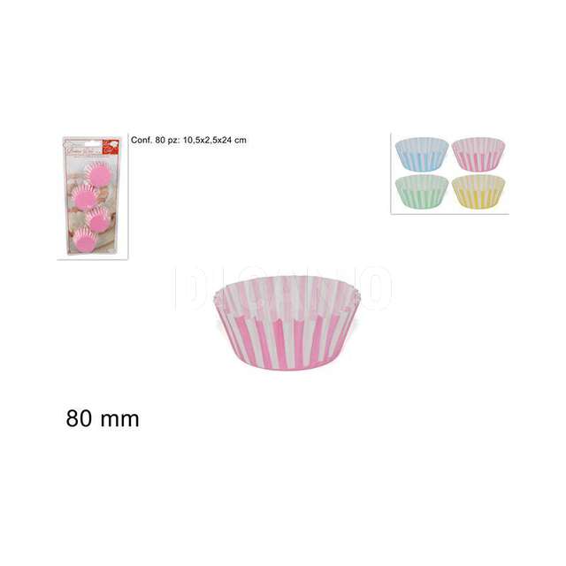 Pirottini dolci carta righe 80pz - Principale