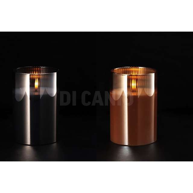 Candela led cilindro 2col natale d10x15 - Principale