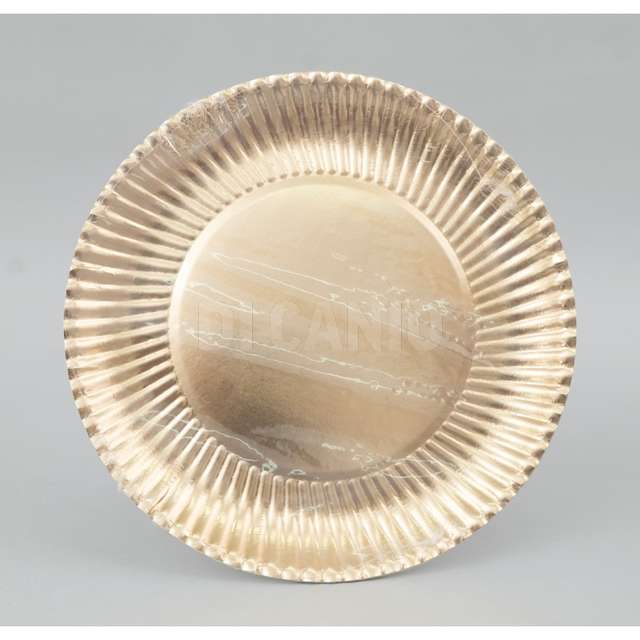 Set 10 piatti carta oro cm.30 - Principale