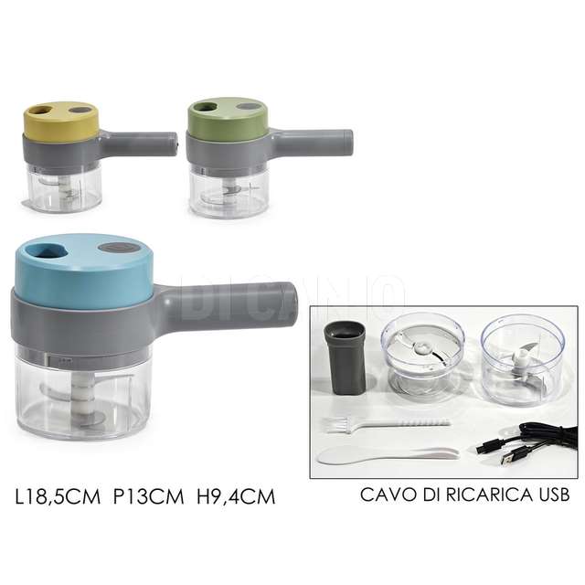 Tritatutto con manico 15 w usb - Principale