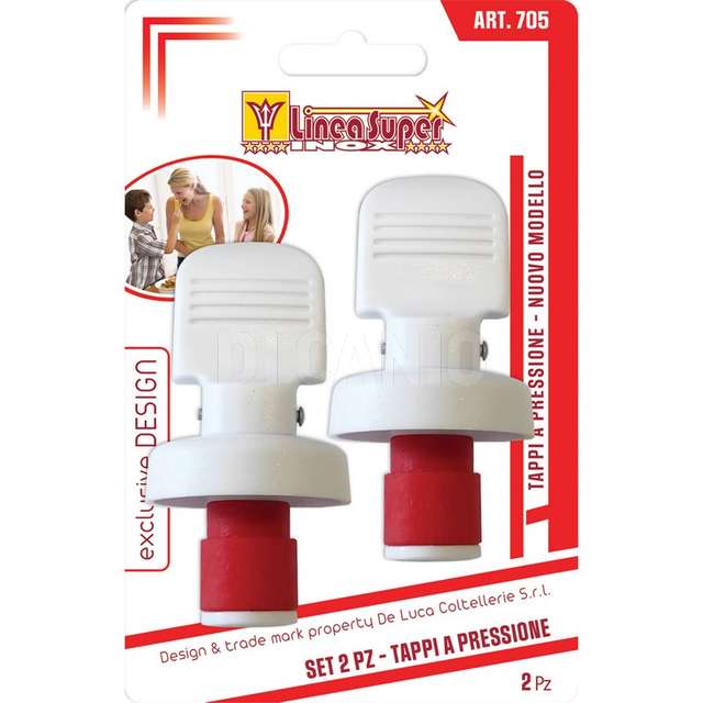Set 2 pz tappi a pressione linea super - Principale
