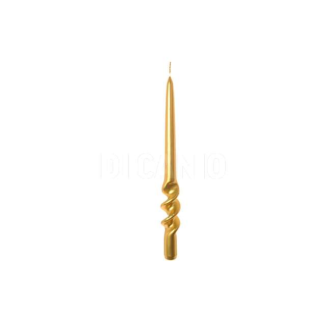 Candela spirale oro in cera gr. d.2,2xh.29 cm - Principale