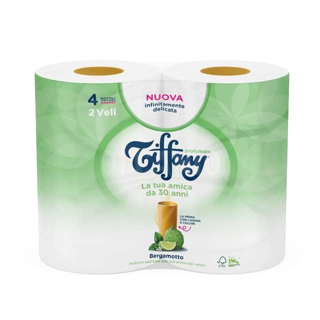 Tiffany igienica 4 rotoli bergamotto - Principale
