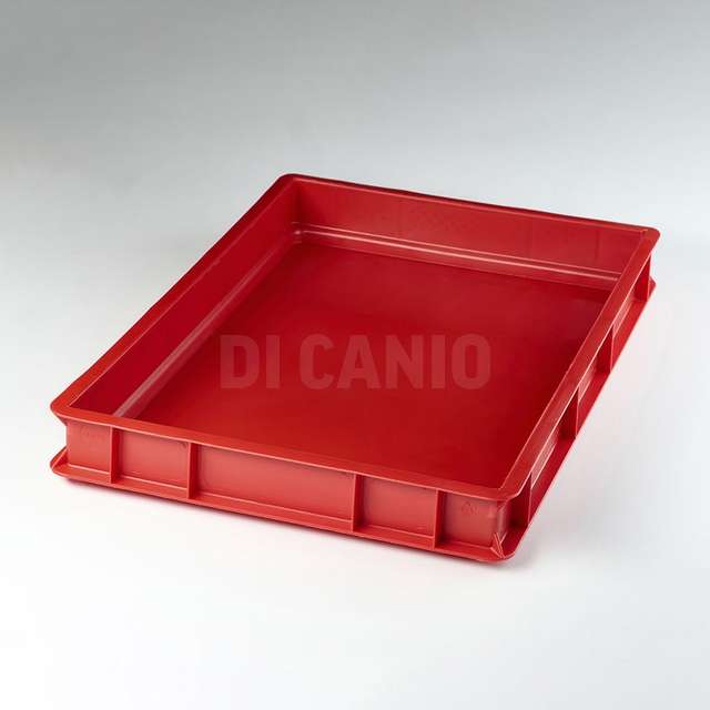 Contenitore 60x40x h.7cm versione pesante standard pavoni fondo liscio a rosso - Principale
