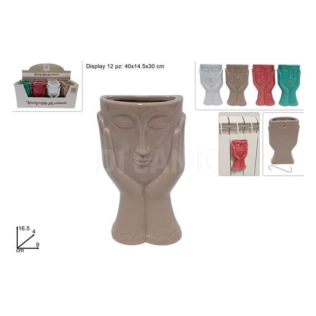 Umidificatore ceramica mani con viso 4 colori in display - Principale