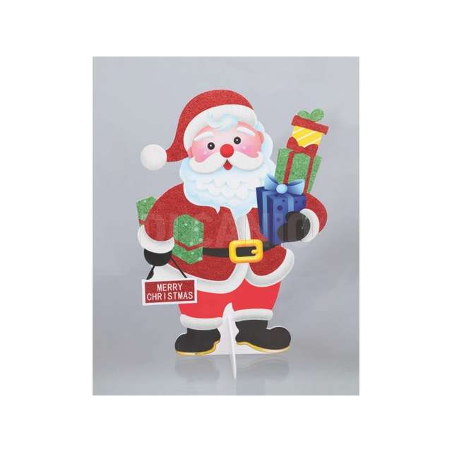 Babbo polipan cm.58 dec.glitter pacchi regalo merry christmas in bst - Principale