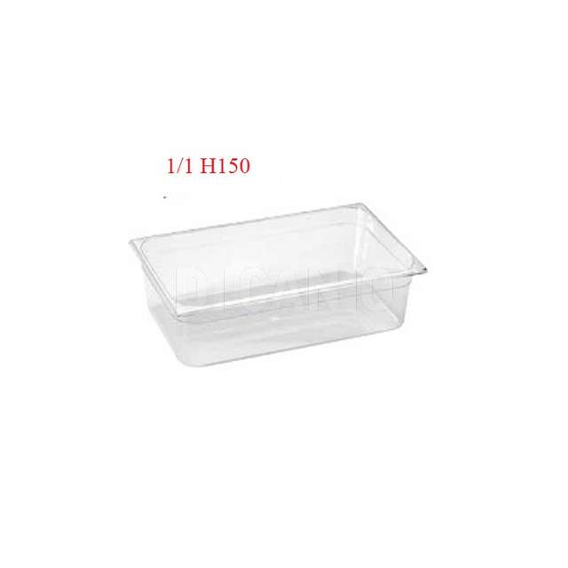 Bacinella gastronorm polipropilene pintinox 1/1 h150 lt 11,03 sovrappon 530x325 - Principale