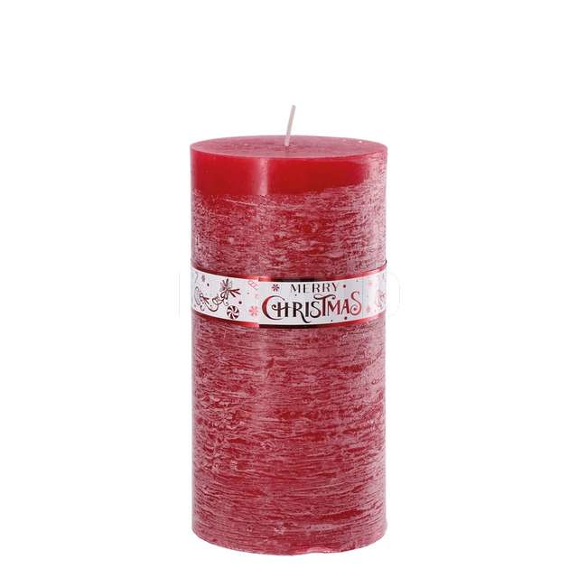 Candela profumata brina rossa natale diam10h20 - Principale