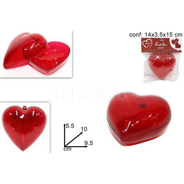 Cuore plastica cm.10 due esse - Principale