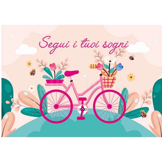 Bigliettino augurale laminato segui i tuoi sogni - Principale
