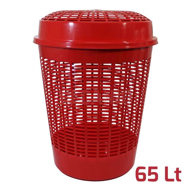 Cesta europa con coperchio rosso brillante - Principale