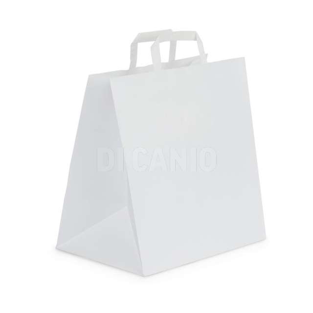 Sacchetto bianco piatta 32+17x45 carpad - Principale