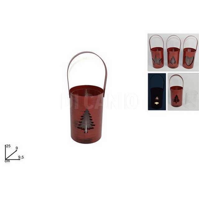 Secchiello metallo portacandela 25cm 3ass.rosso 18264c_d_e-red.al004079 - Principale