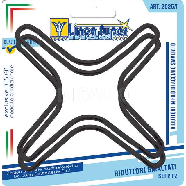 Set 2 pz riduttori fornelli piccoli smaltati de luca - Principale