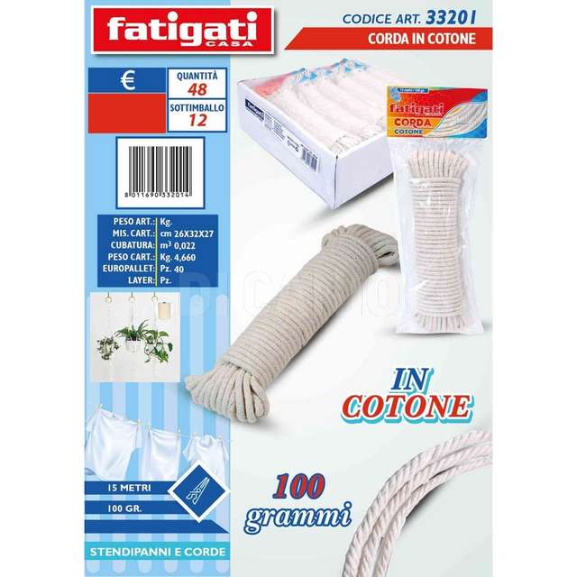 Corda in cotone 15 mt.100gr. - Principale