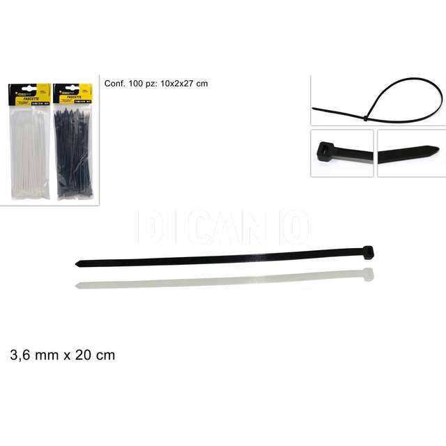 Fascette 3.6mm*20cm 100pz 2 colori - Principale