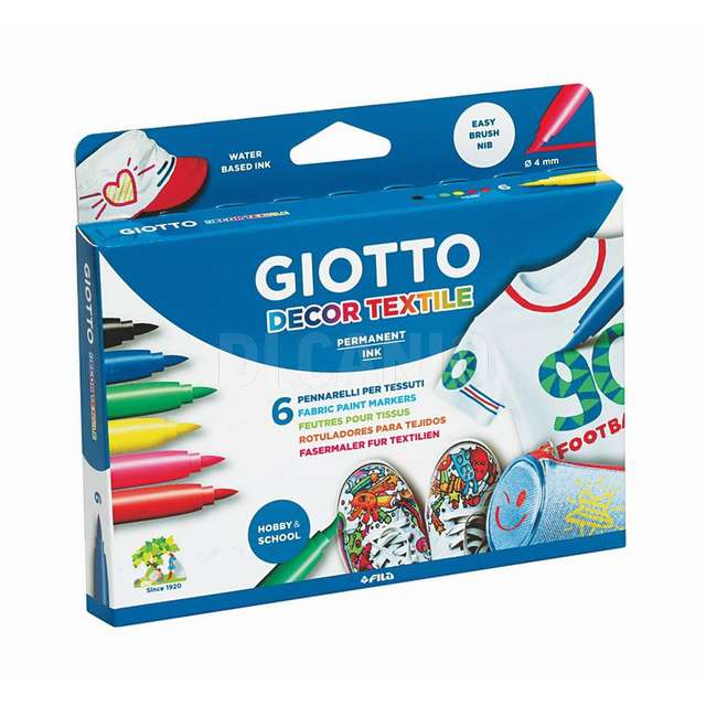 Astuccio 6 giotto decprtexile fila - Principale