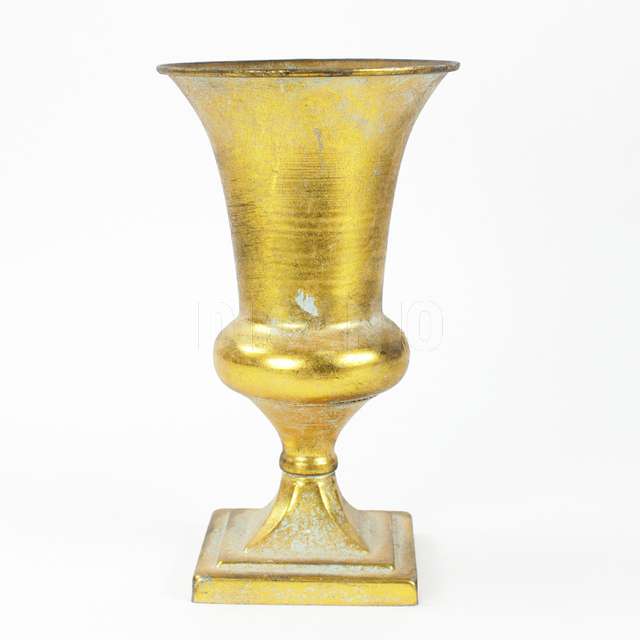 Vaso vintage oro svasato d.16x25cm - Principale