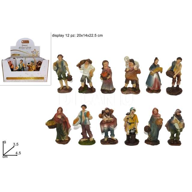 Pastori 9 cm 12 ass mod a col chiari - Principale