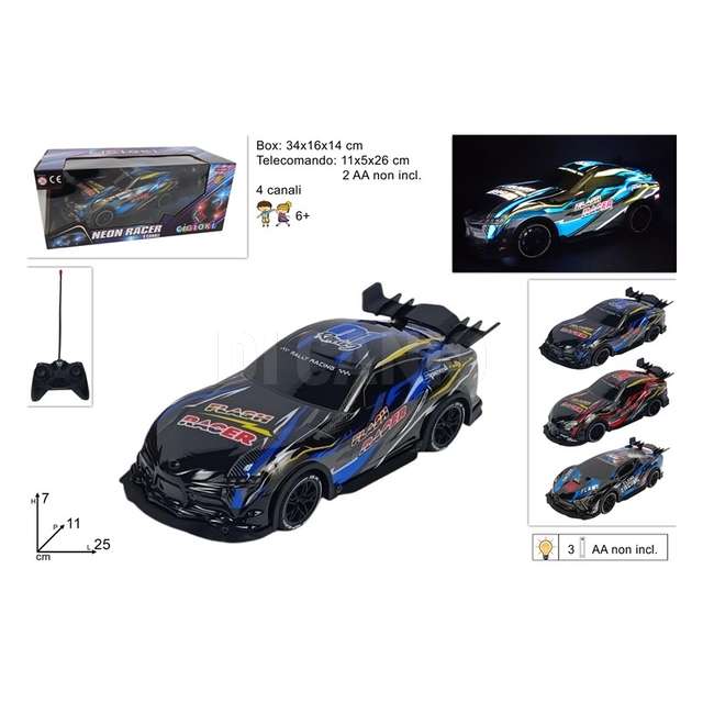 Auto sportiva radiocontroll 4canali 3ass con luce - Principale