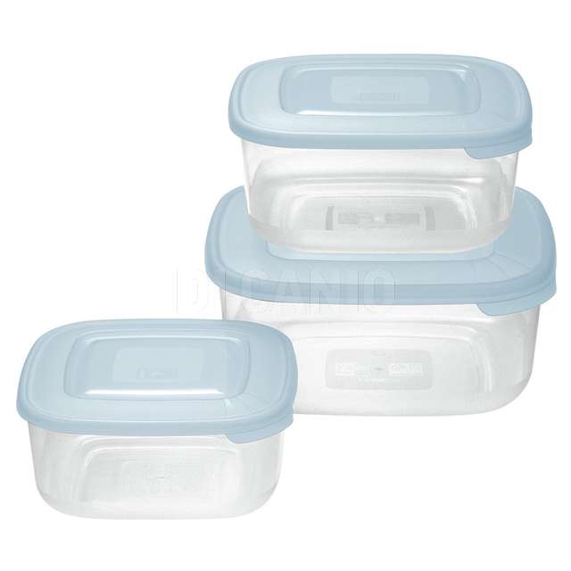 Set 3 frigo box quadrati blu oceano tontarelli - Principale