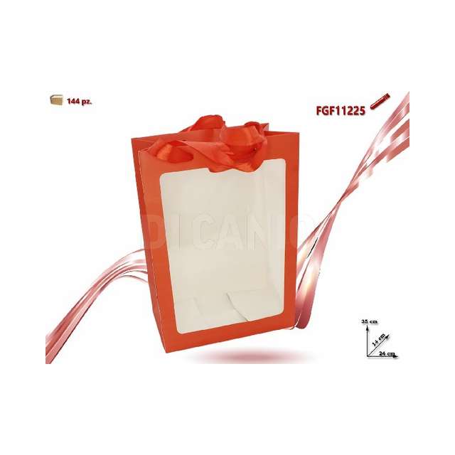 Buste carta cuore colore rossa cm.24x14x35 - Principale