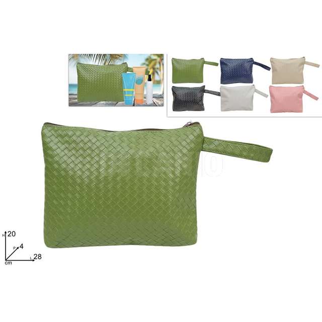 Bustina beauty cm.28x20x4 effetto pelle6 colori - Principale