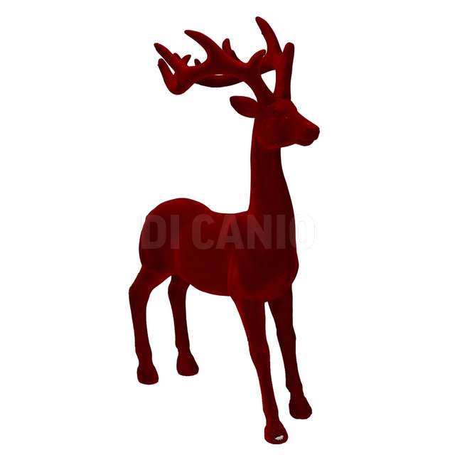 Renna ceramica floccata rosso cm25x11h4141 - Principale
