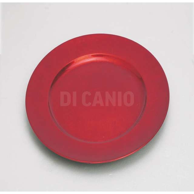 Piatto plastica rosso cm.33satinato lucido - Principale