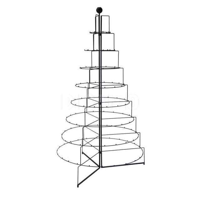 Albero espositore metallo pieghevole nero cm90x88h160 - Principale