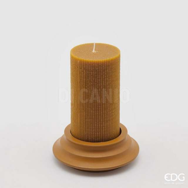 Candela dorica c/piatto h15 d8 amber edg - Principale