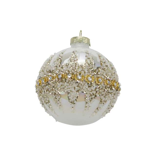 Sfera vetro 8 cm. tras/oro - Principale