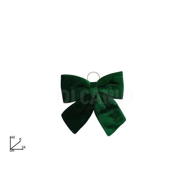 Fiocco velluto 34 cm. verde scuro - Principale